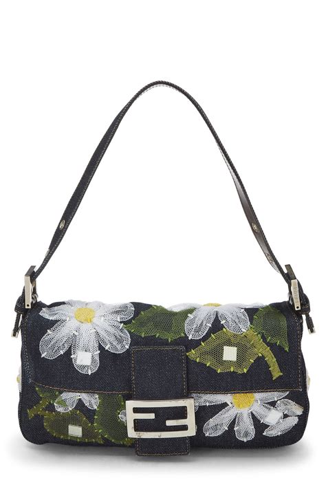 fendi denim daisy baguette|genuine Fendi baguette.